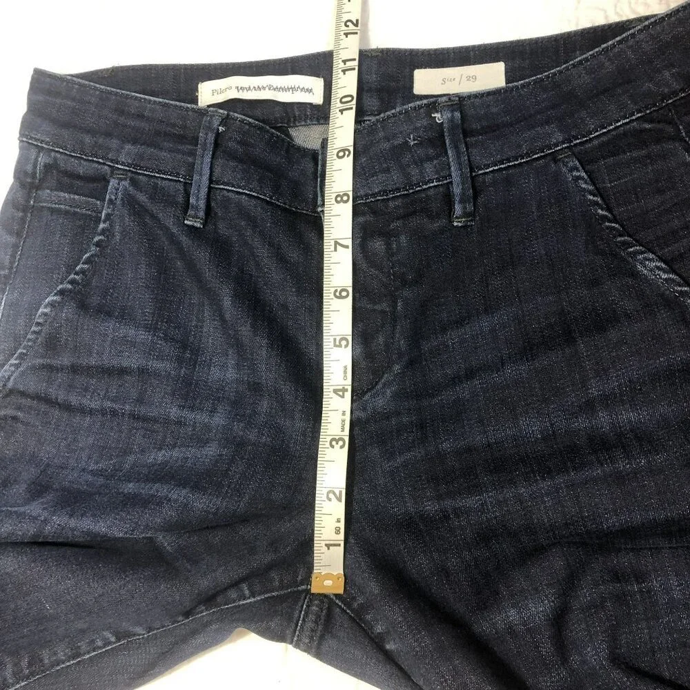 Pilcro Anthropologie Jeans Flare Denim Raw Hem & Pockets Womens Size 29